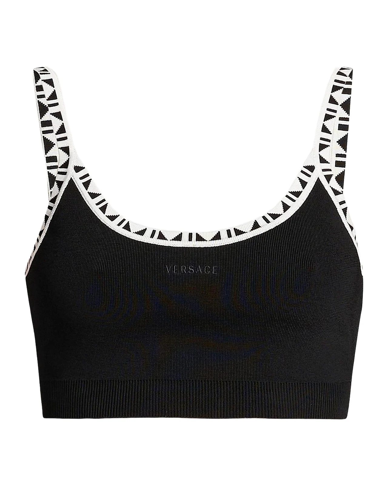 Versace Jeans Couture La Vacanza Graphic Trim Crop Top
