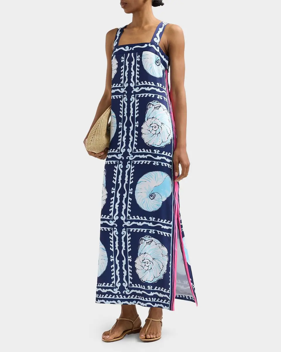 Lilly Pulitzer Casandra Seashell-Print Maxi Dress | Thumbnail 4 Lilly Pulitzer Casandra Seashell-Print Maxi Dress | Thumbnail 4