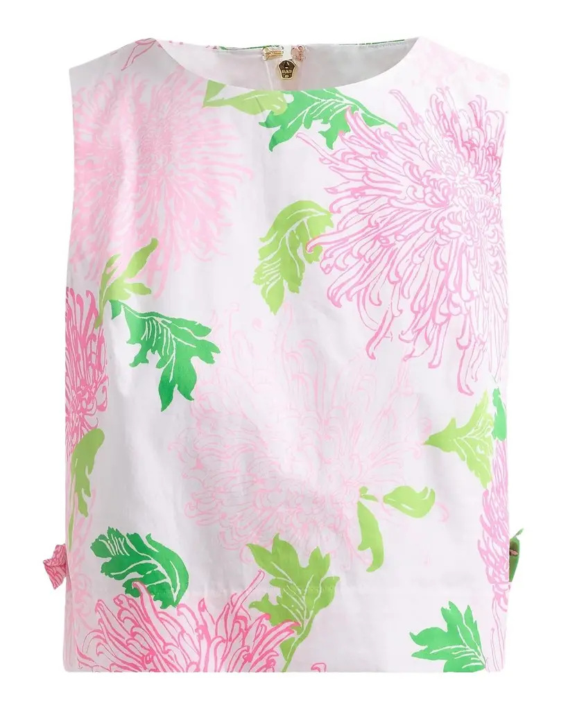 Annaleese Floral Cotton Sleeveless Crop Top Annaleese Floral Cotton Sleeveless Crop Top