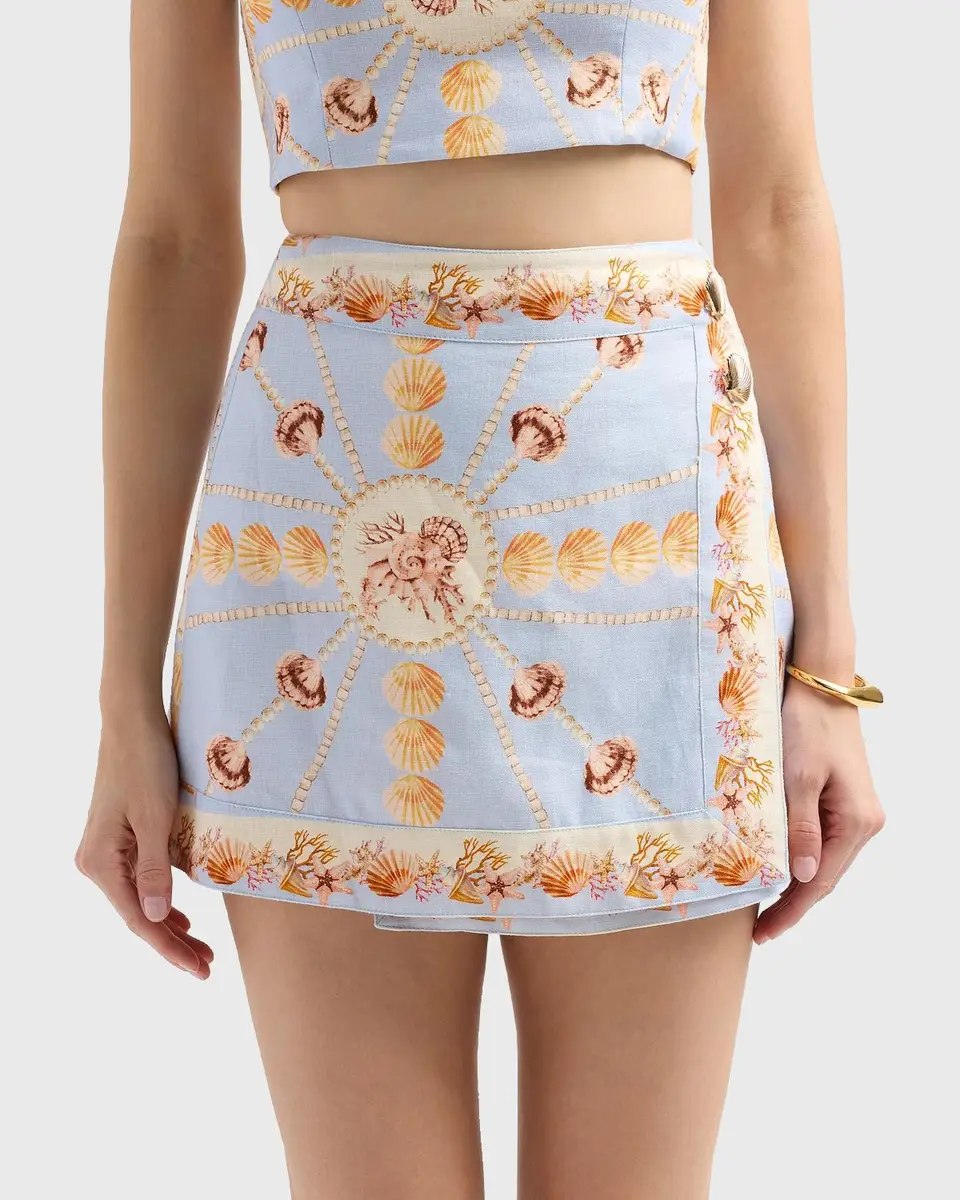 Cara Cara Fischer Printed Linen Mini Skirt | Thumbnail 5 Cara Cara Fischer Printed Linen Mini Skirt | Thumbnail 5
