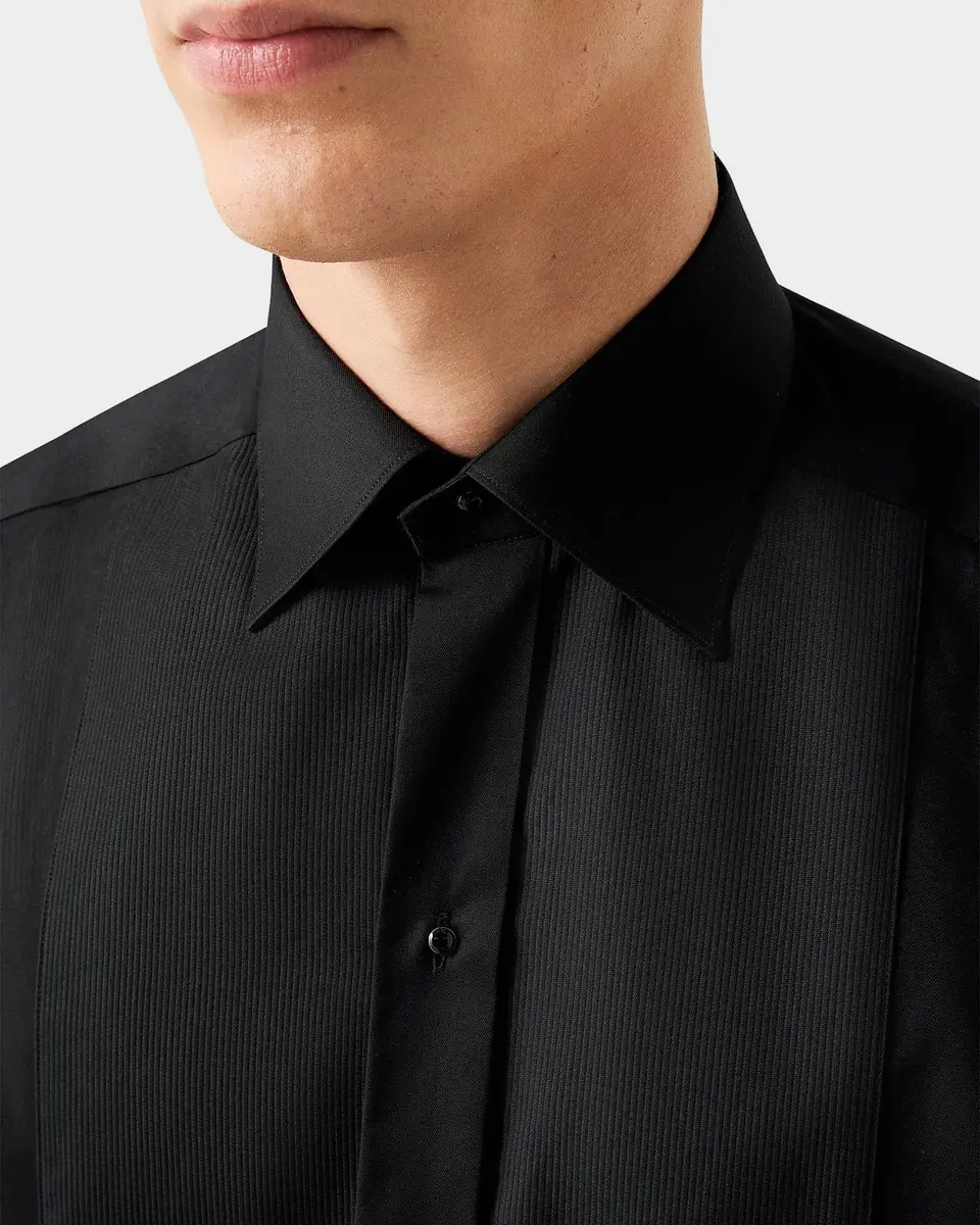 Eton Men's Cotton Plissé Slim-Fit Tuxedo Shirt | Thumbnail 5 Eton Men's Cotton Plissé Slim-Fit Tuxedo Shirt | Thumbnail 5