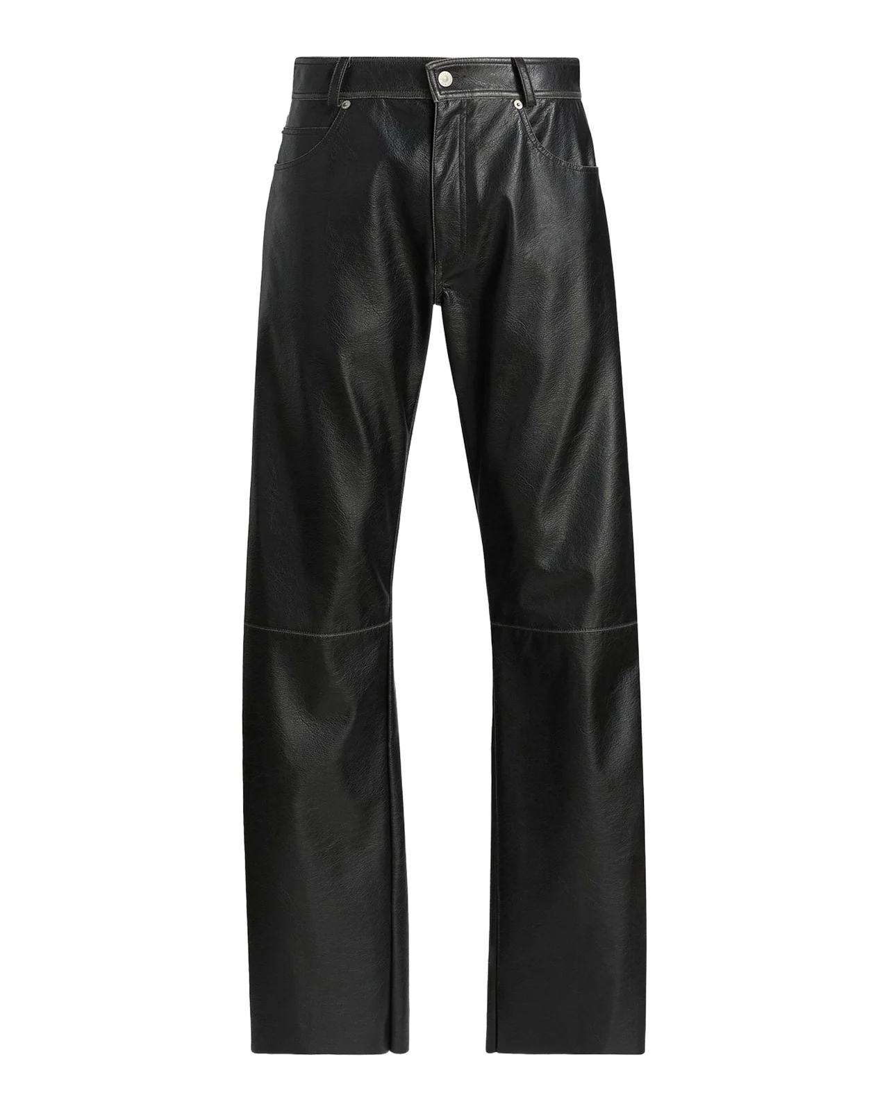 Men's Faux-Leather Straight-Leg Pants Men's Faux-Leather Straight-Leg Pants