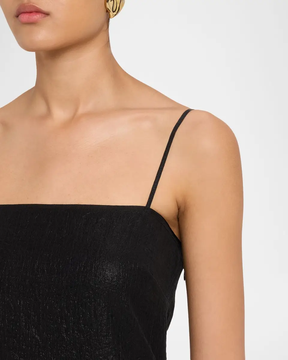 rag & bone Suki Sleeveless Crinkled Organza Midi Slip Dress | Thumbnail 5