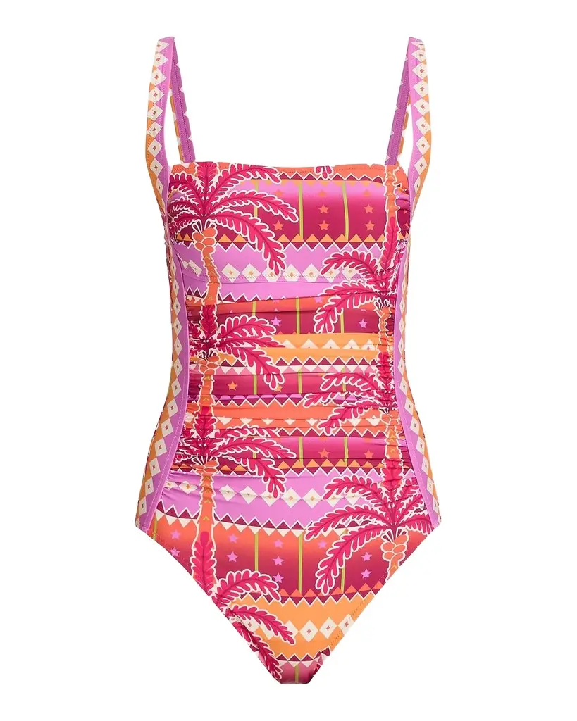 Johnny Was Marilyn Printed Ruched One-Piece Swimsuit | Image 1 Johnny Was Marilyn Printed Ruched One-Piece Swimsuit | Image 1