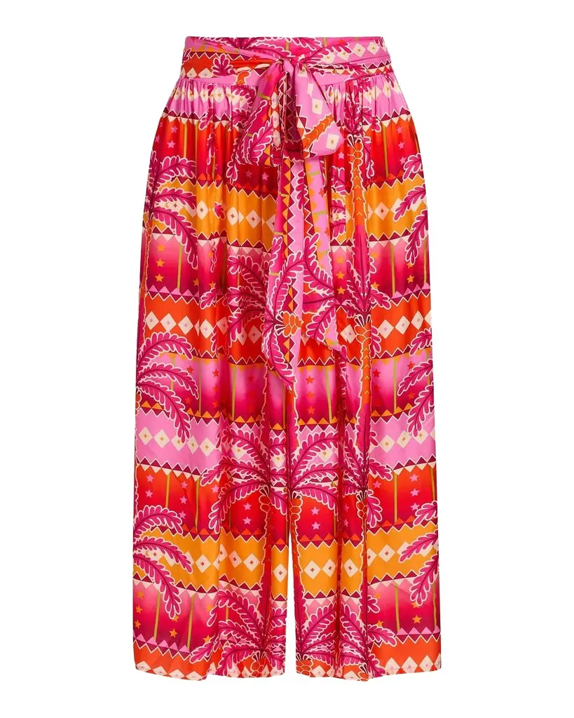 Johnny Was Zahara Tropical Crop Palazzo Pants | Image 1 Johnny Was Zahara Tropical Crop Palazzo Pants | Image 1