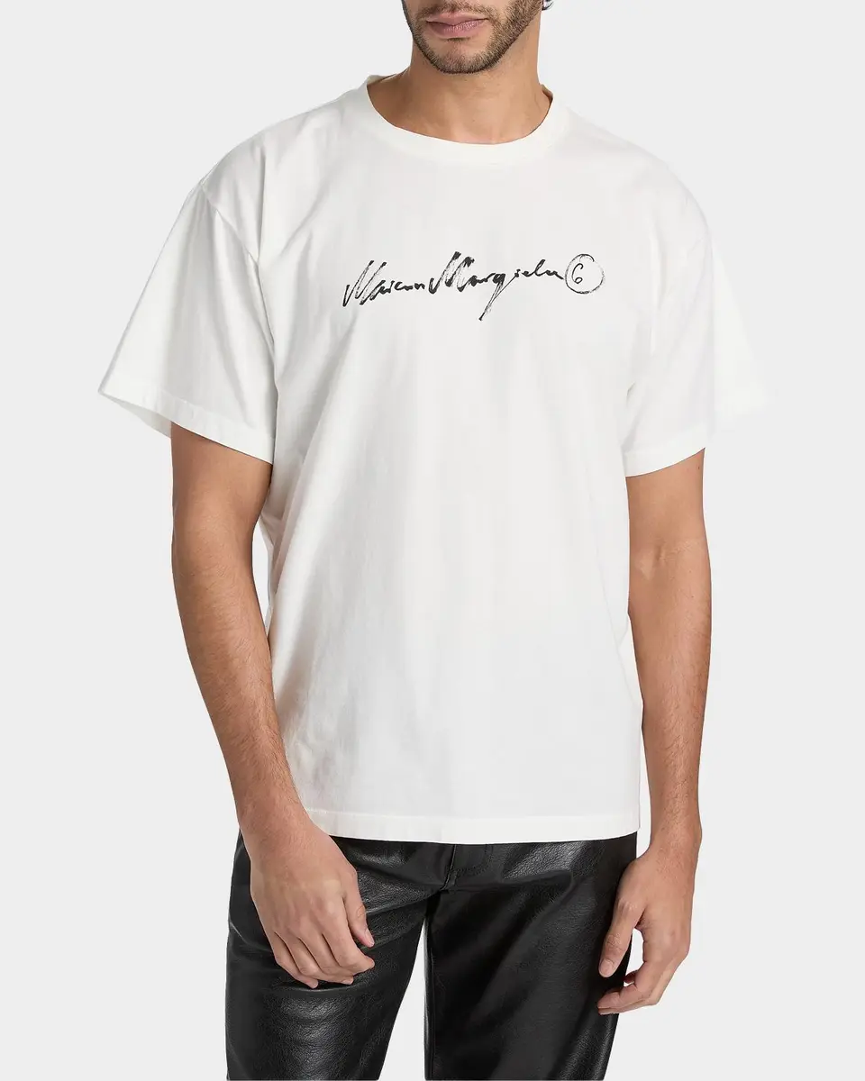 Maison Margiela Men's Logo Cotton T-Shirt | Thumbnail 4 Maison Margiela Men's Logo Cotton T-Shirt | Thumbnail 4