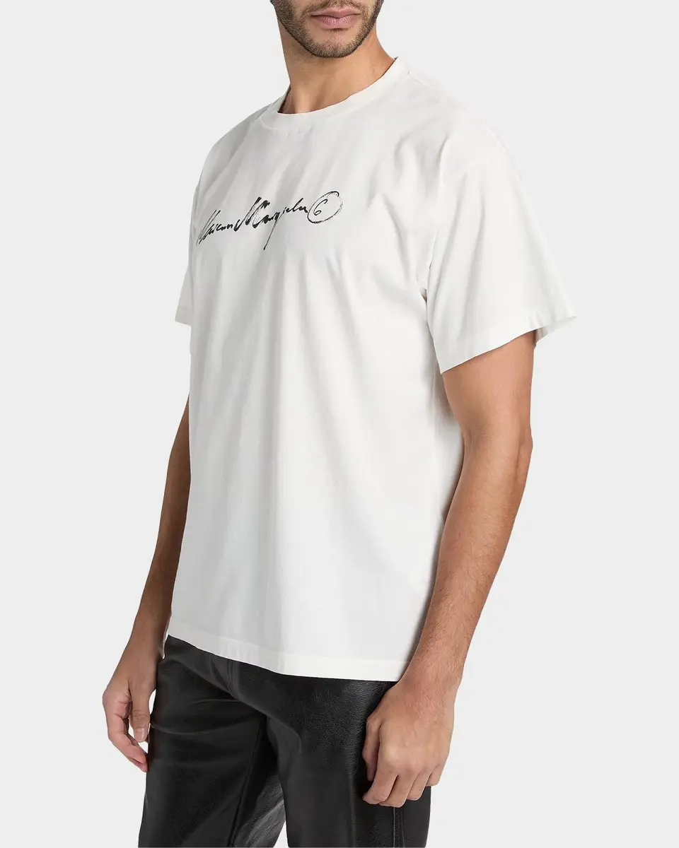 Maison Margiela Men's Logo Cotton T-Shirt | Thumbnail 7 Maison Margiela Men's Logo Cotton T-Shirt | Thumbnail 7