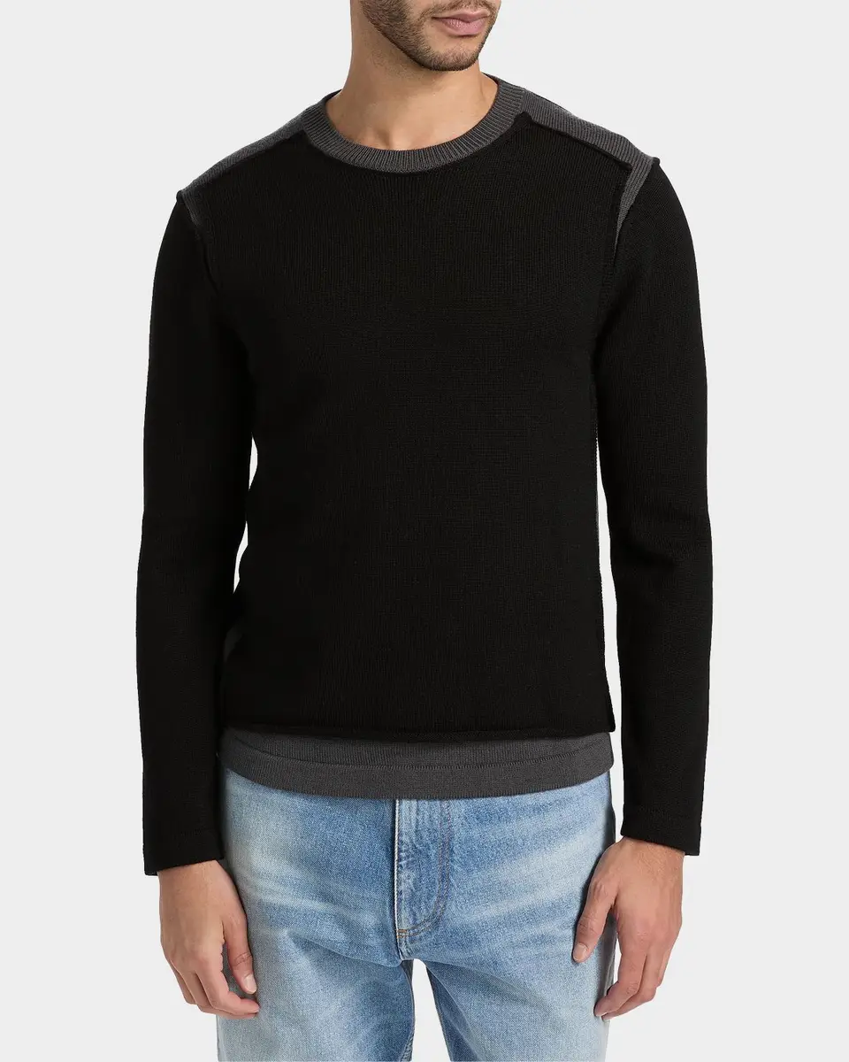 Maison Margiela Men's Crewneck Wool Sweater | Thumbnail 4 Maison Margiela Men's Crewneck Wool Sweater | Thumbnail 4