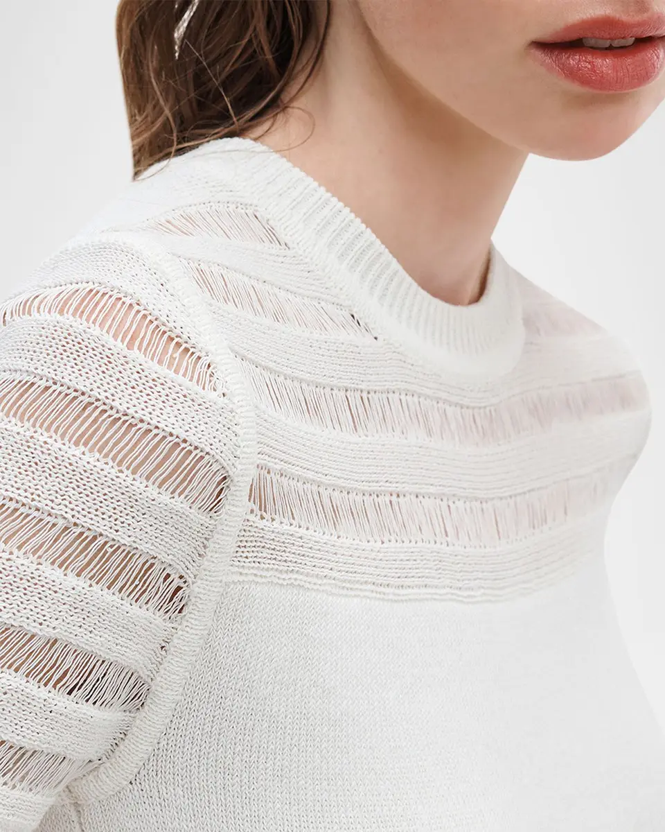 rag & bone Britt Lattice-Knit Short-Sleeve Sweater | Thumbnail 5 rag & bone Britt Lattice-Knit Short-Sleeve Sweater | Thumbnail 5