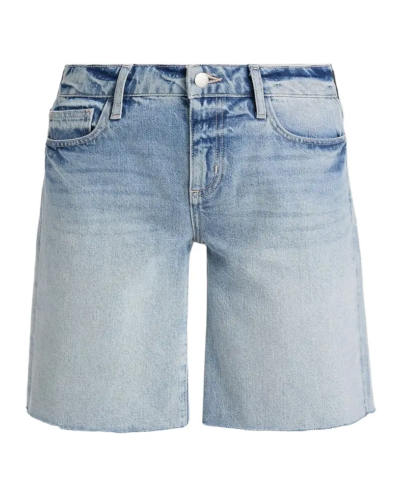 L'Agence Elise Denim Bermuda Shorts | Image 1 L'Agence Elise Denim Bermuda Shorts | Image 1