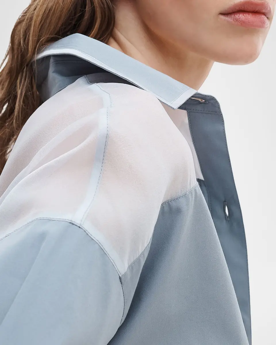 rag & bone Elly Short-Sleeve Chiffon-Yoke Poplin Shirt | Thumbnail 5 rag & bone Elly Short-Sleeve Chiffon-Yoke Poplin Shirt | Thumbnail 5