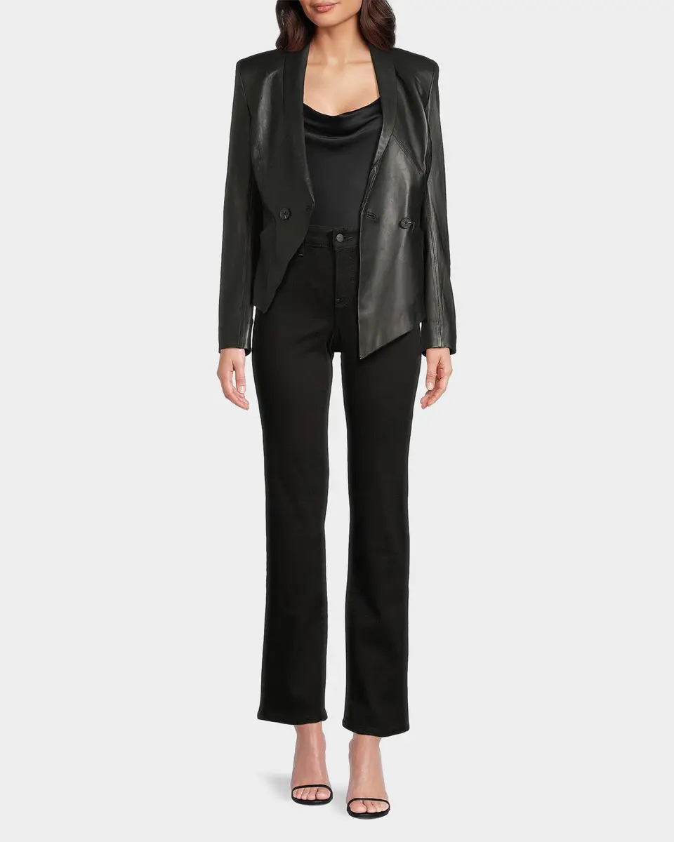 Undra Celeste Vintage Double-Breasted Leather Blazer | Thumbnail 2 Undra Celeste Vintage Double-Breasted Leather Blazer | Thumbnail 2