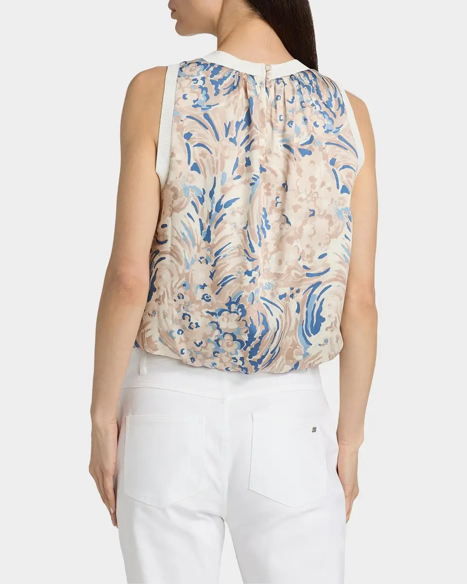 Cinq à Sept Daisy Swirl Peia Printed Blouson Crop Top | Thumbnail 3 Cinq à Sept Daisy Swirl Peia Printed Blouson Crop Top | Thumbnail 3