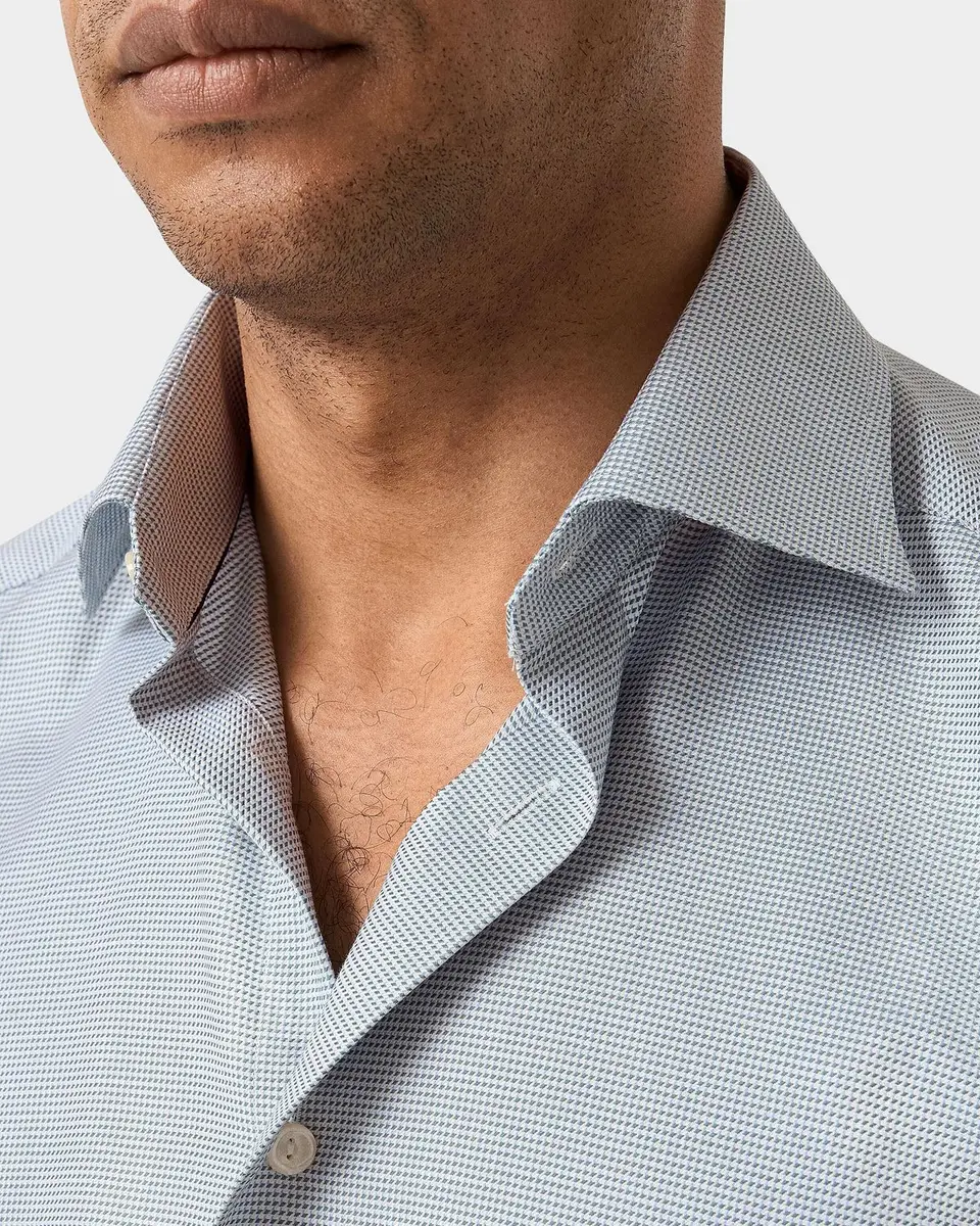 Eton Men's Contemporary-Fit Semi Solid Twill Shirt | Thumbnail 4 Eton Men's Contemporary-Fit Semi Solid Twill Shirt | Thumbnail 4