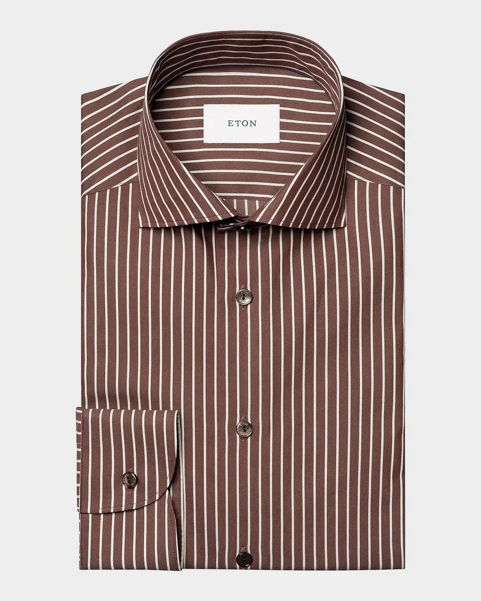 Eton Men's Striped Cotton-Silk Shirt | Thumbnail 2