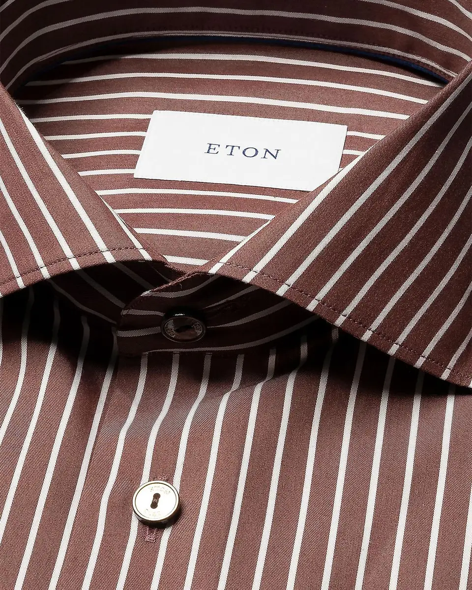 Eton Men's Striped Cotton-Silk Shirt | Thumbnail 3