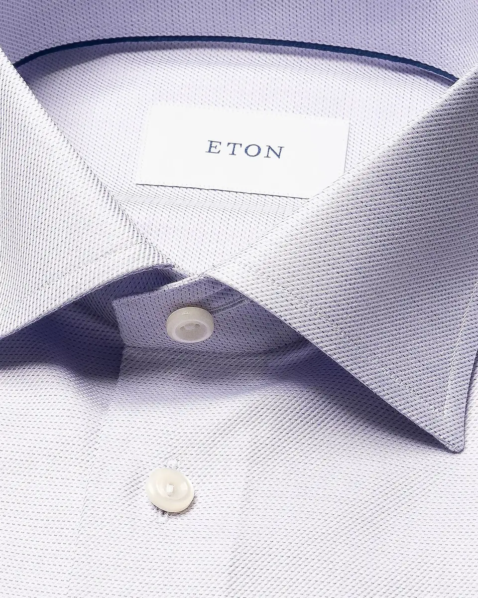 Eton Men's Contemporary-Fit Textured Twill Shirt | Thumbnail 5 Eton Men's Contemporary-Fit Textured Twill Shirt | Thumbnail 5