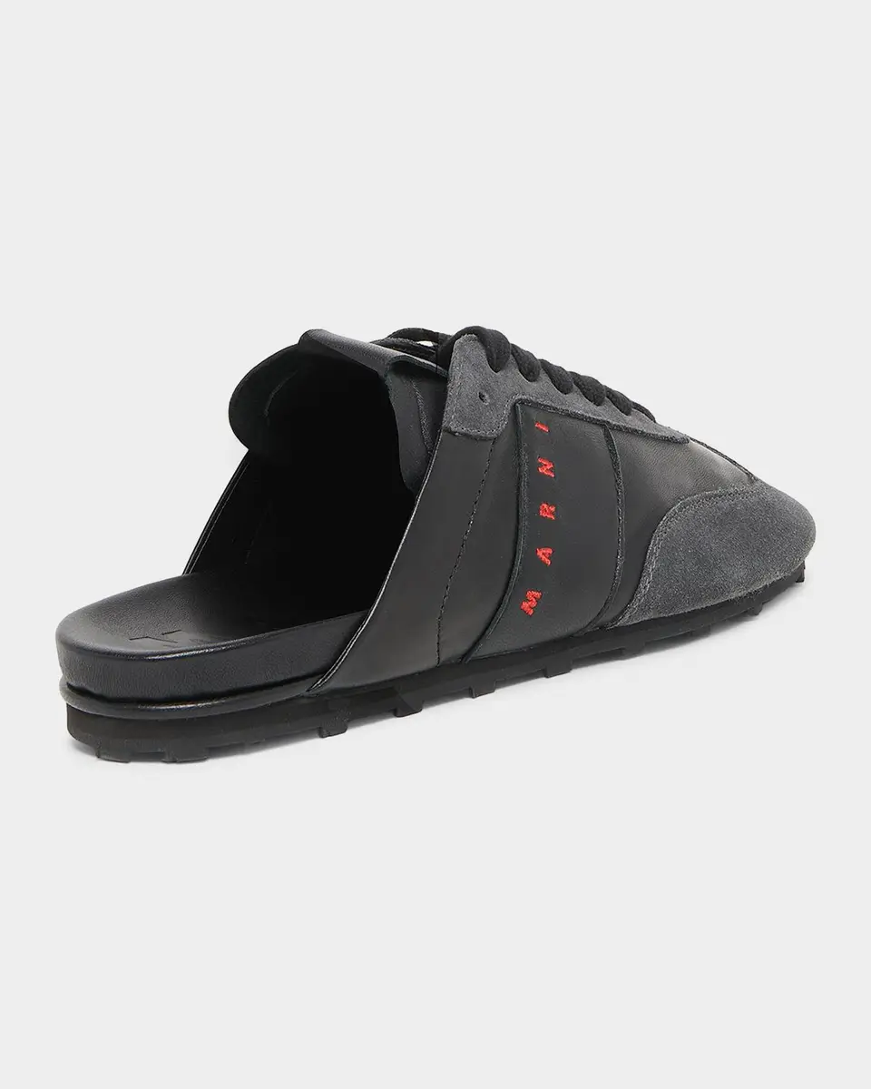 Marni Men's Logo Leather Mules | Thumbnail 3 Marni Men's Logo Leather Mules | Thumbnail 3