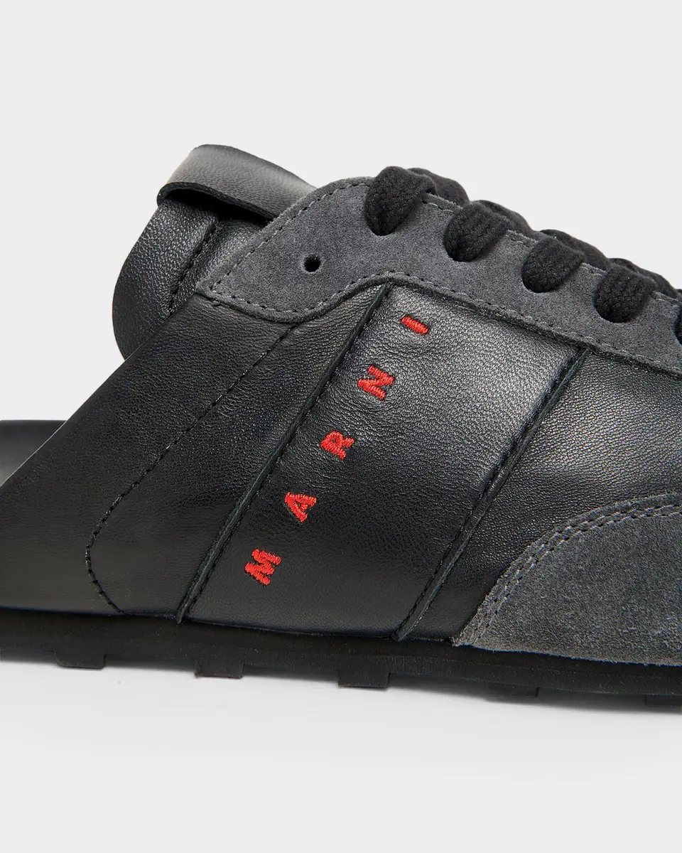 Marni Men's Logo Leather Mules | Thumbnail 4 Marni Men's Logo Leather Mules | Thumbnail 4