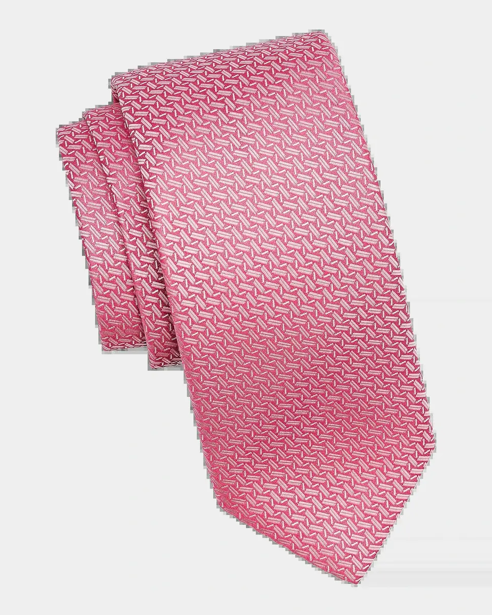 Canali Men's Zigzag Woven Silk Tie | Thumbnail 2 Canali Men's Zigzag Woven Silk Tie | Thumbnail 2