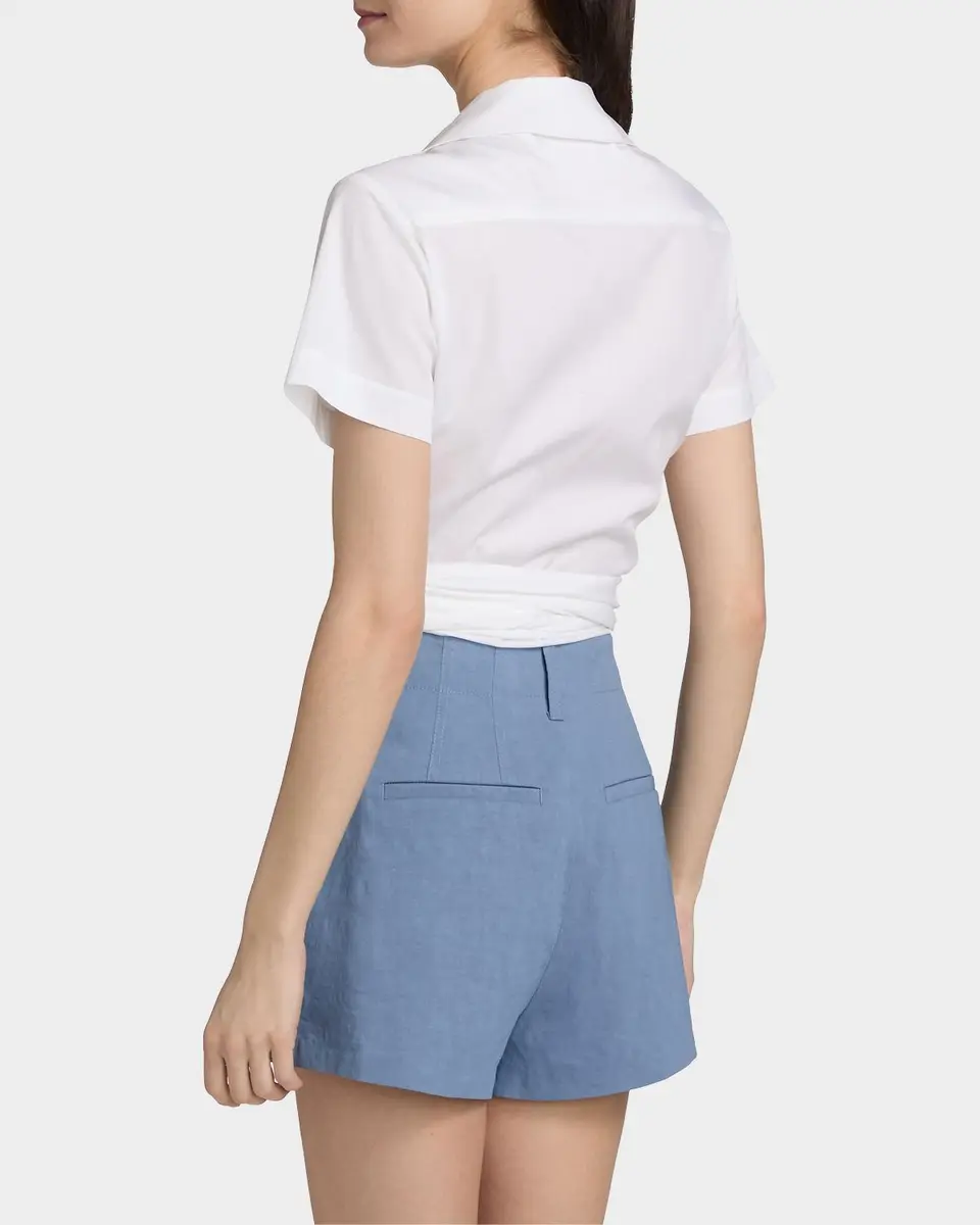 A.L.C. Brielle Cotton Wrap Top | Thumbnail 3 A.L.C. Brielle Cotton Wrap Top | Thumbnail 3