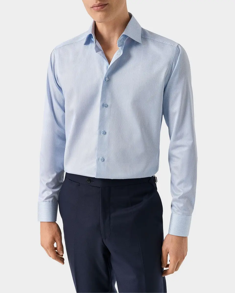 Eton Men's Striped Twill Contemporary-Fit Shirt | Thumbnail 3 Eton Men's Striped Twill Contemporary-Fit Shirt | Thumbnail 3