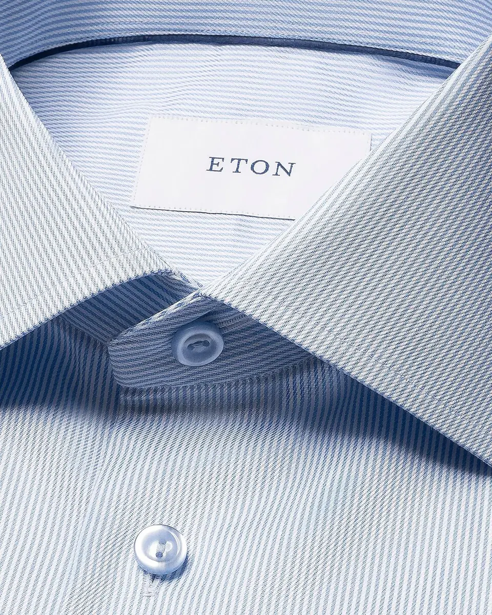 Eton Men's Striped Twill Contemporary-Fit Shirt | Thumbnail 4 Eton Men's Striped Twill Contemporary-Fit Shirt | Thumbnail 4