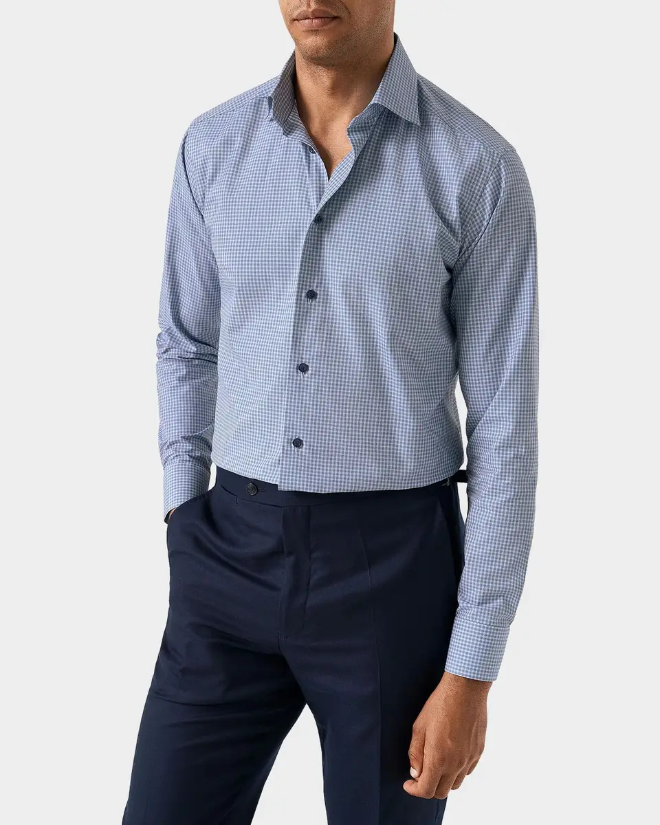 Eton Men's Slim-Fit Check Twill Shirt | Thumbnail 3
