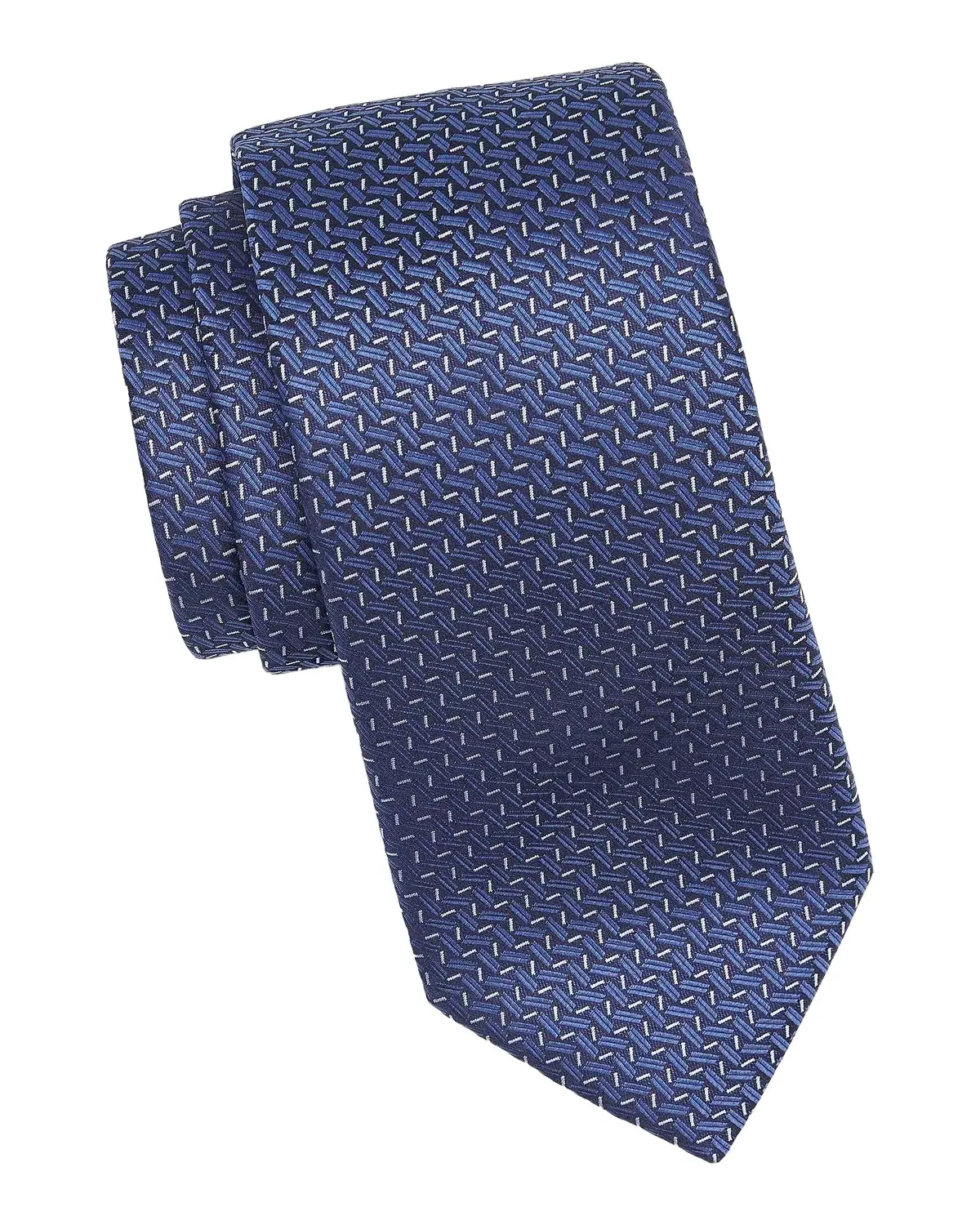 Canali Zigzag Woven Silk Tie