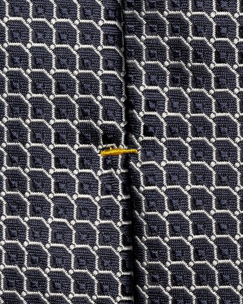 Eton Men's Geometric Woven Silk Tie | Thumbnail 4