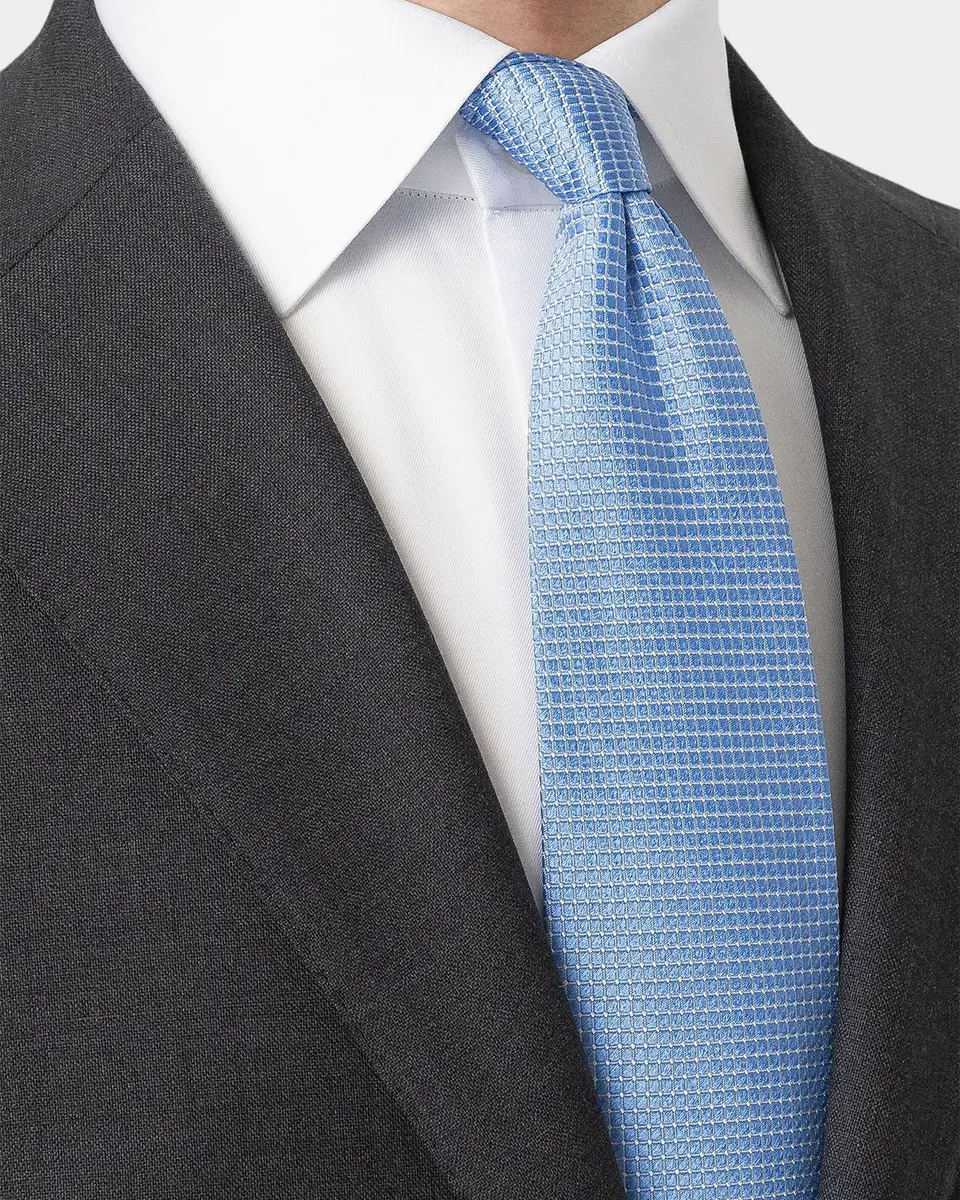 Eton Men's Geometric Silk Satin Tie | Thumbnail 2