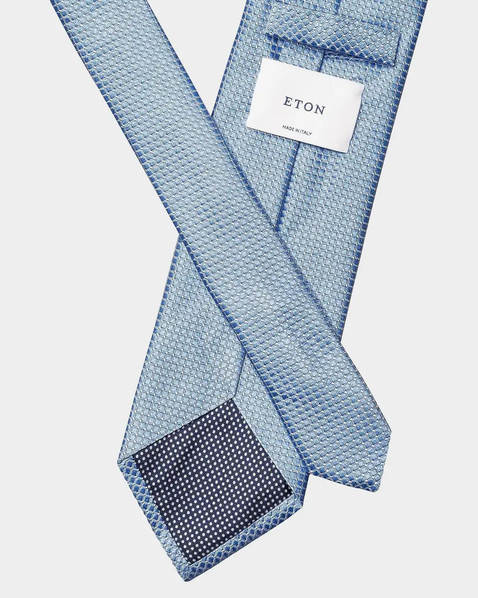 Eton Men's Geometric Silk Satin Tie | Thumbnail 3