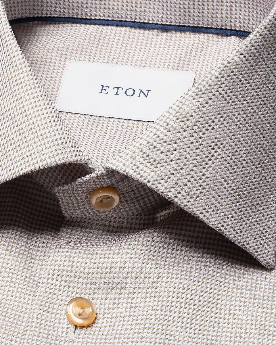 Eton Men's Houndstooth Contemporary-Fit Cotton Twill Shirt | Thumbnail 4 Eton Men's Houndstooth Contemporary-Fit Cotton Twill Shirt | Thumbnail 4