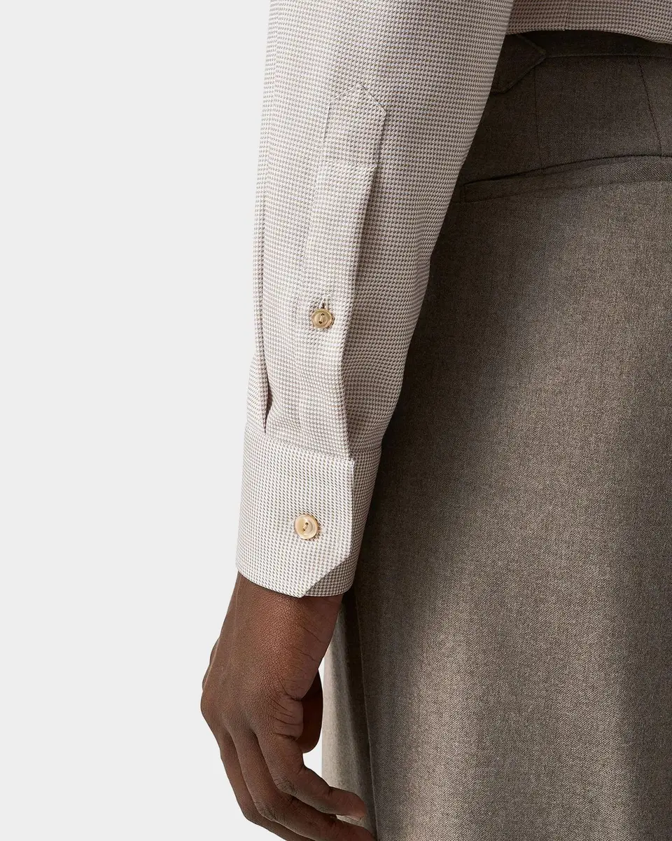 Eton Men's Houndstooth Contemporary-Fit Cotton Twill Shirt | Thumbnail 6 Eton Men's Houndstooth Contemporary-Fit Cotton Twill Shirt | Thumbnail 6