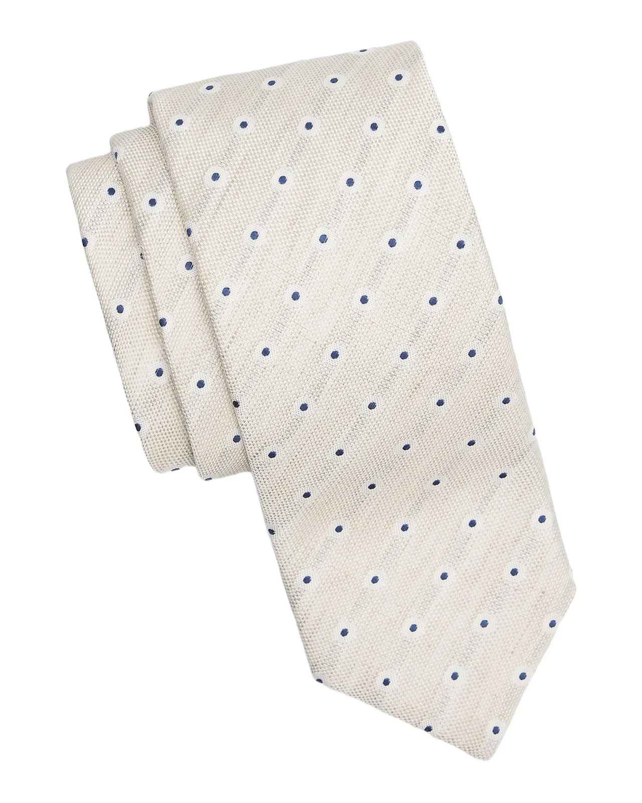 Canali Polka Dot Silk Tie