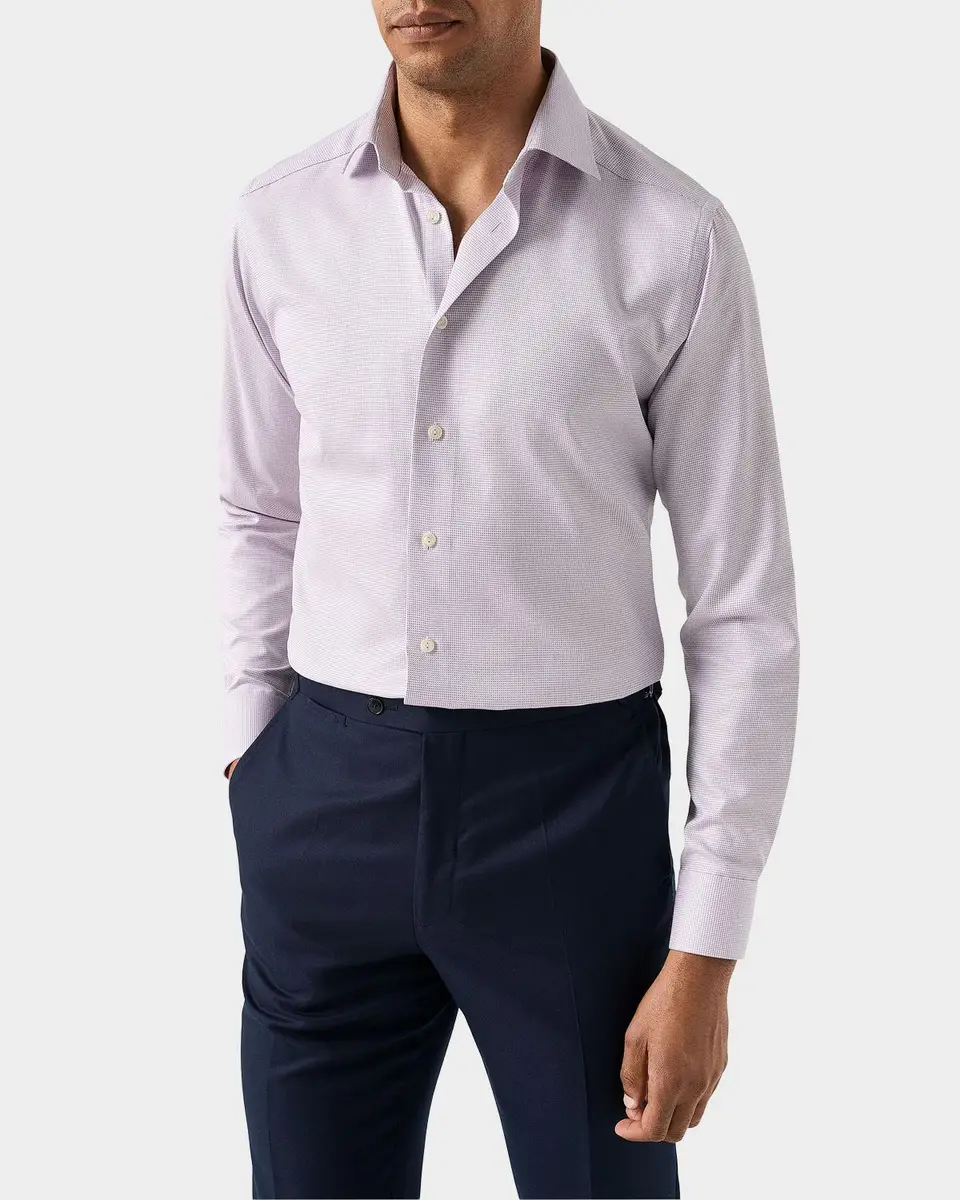 Eton Men's Slim-Fit Semi Solid Twill Shirt | Thumbnail 3 Eton Men's Slim-Fit Semi Solid Twill Shirt | Thumbnail 3