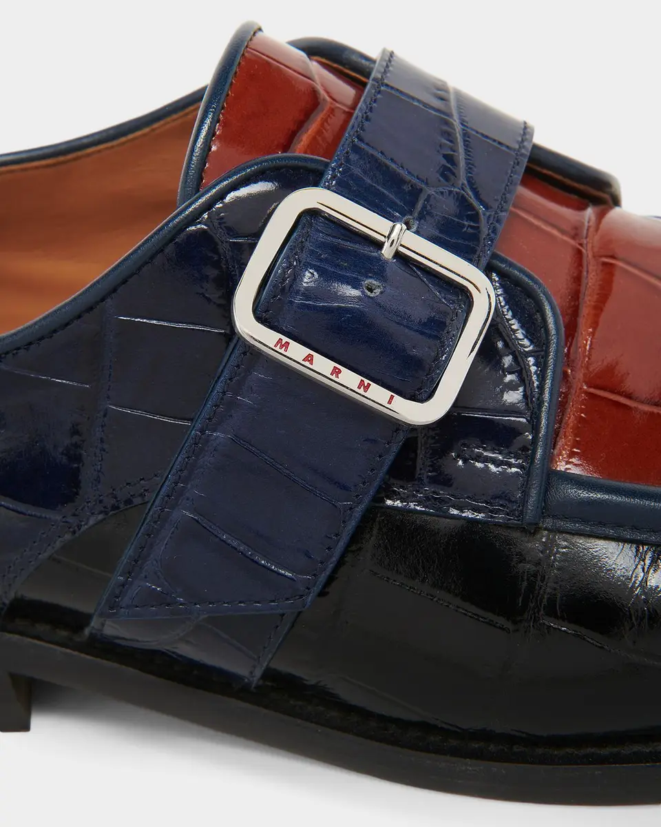 Marni Men's Crocodile-Embossed Leather Moccasins | Thumbnail 4 Marni Men's Crocodile-Embossed Leather Moccasins | Thumbnail 4