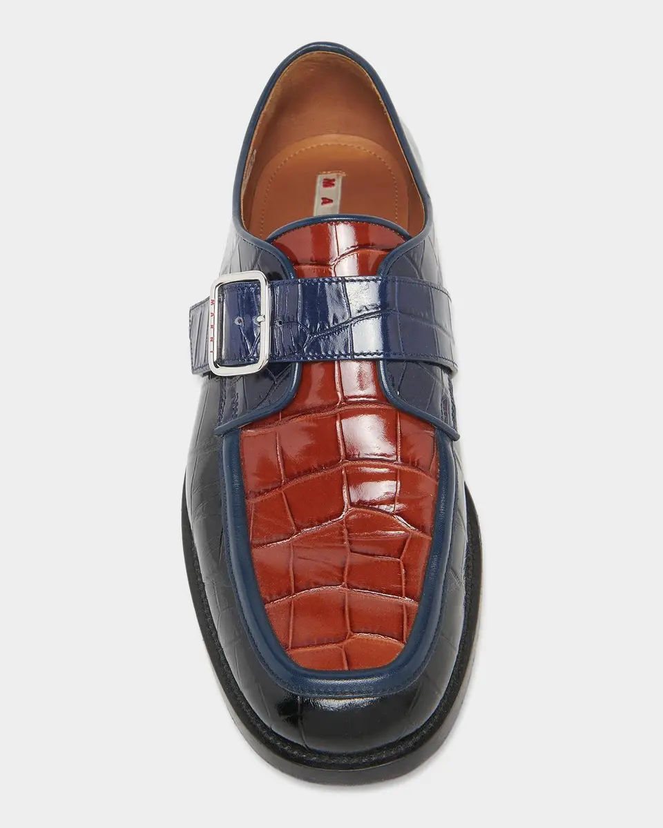 Marni Men's Crocodile-Embossed Leather Moccasins | Thumbnail 5 Marni Men's Crocodile-Embossed Leather Moccasins | Thumbnail 5