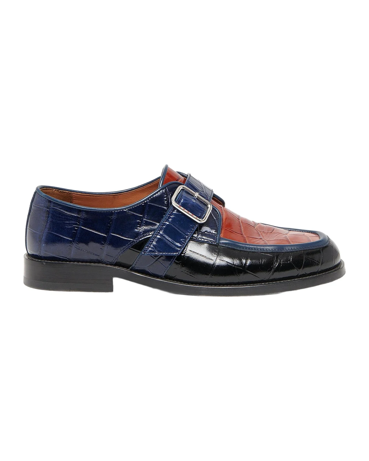 Men's Crocodile-Embossed Leather Moccasins Men's Crocodile-Embossed Leather Moccasins