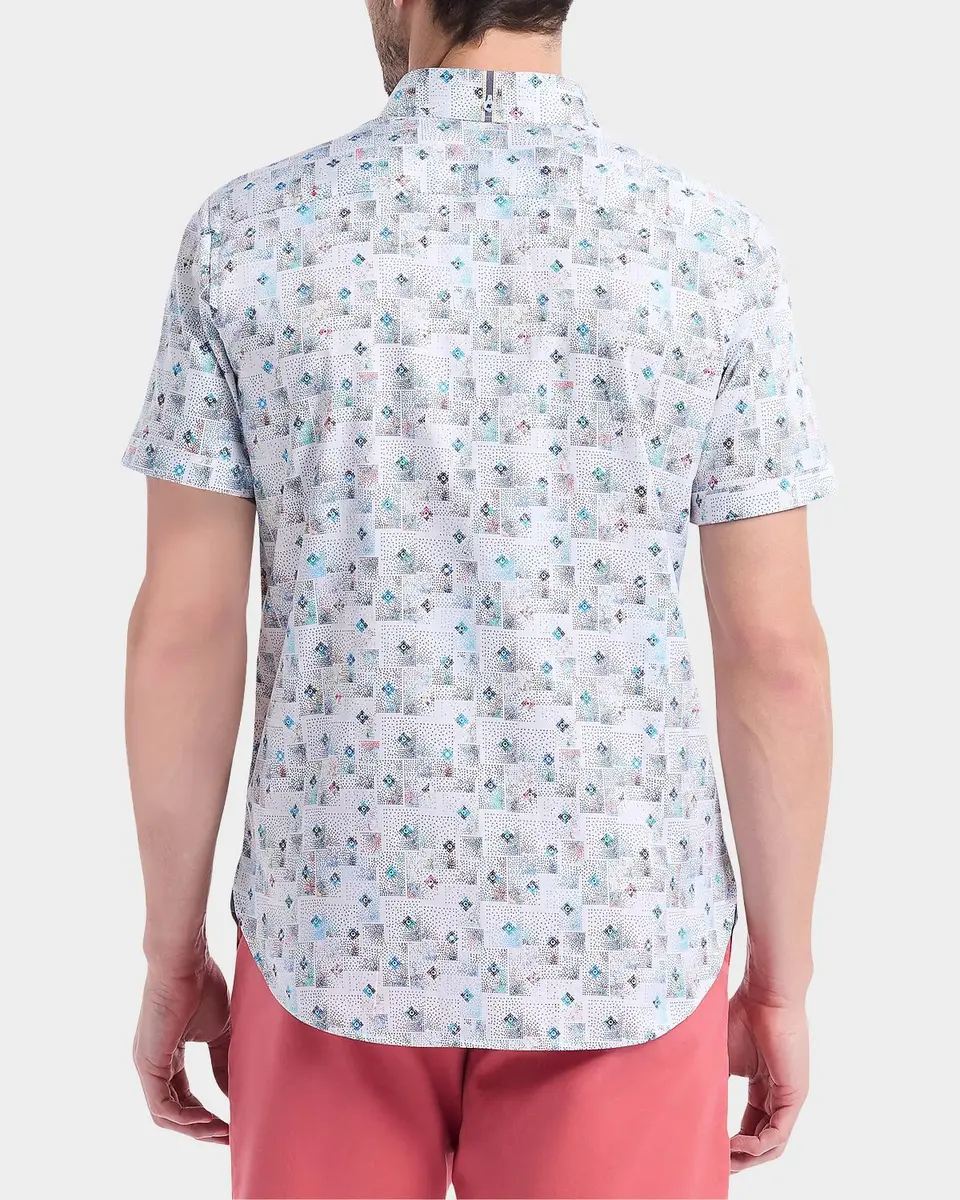 Robert Graham Embarcadero Geometric Cotton Short-Sleeve Shirt | Thumbnail 3