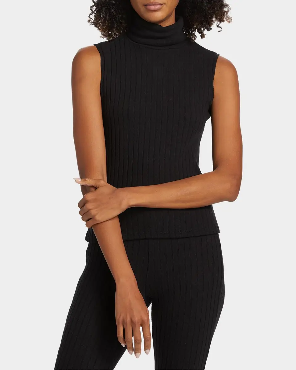L'Agence Ceci Ribbed Turtleneck Top | Thumbnail 4
