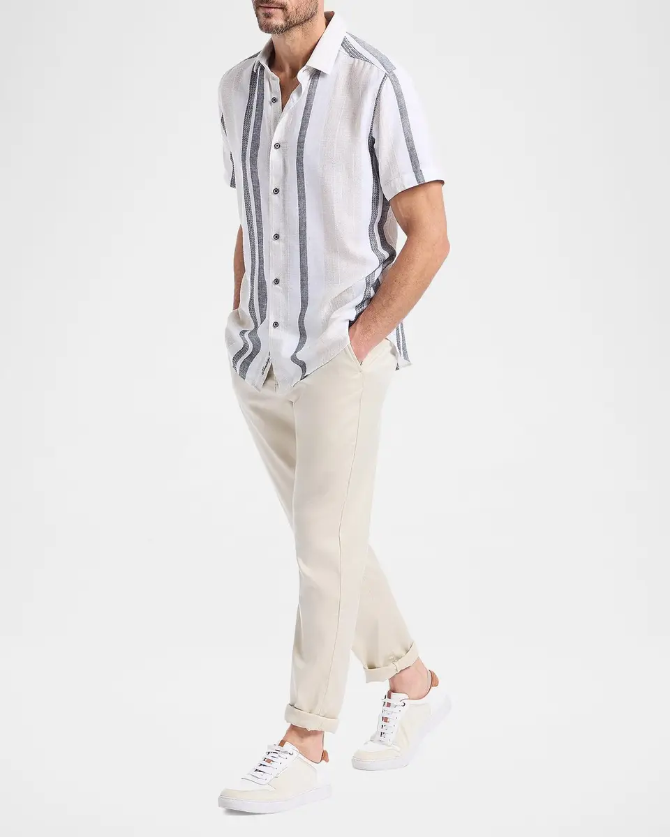 Robert Graham Men's Makai Striped Short-Sleeve Shirt | Thumbnail 2 Robert Graham Men's Makai Striped Short-Sleeve Shirt | Thumbnail 2