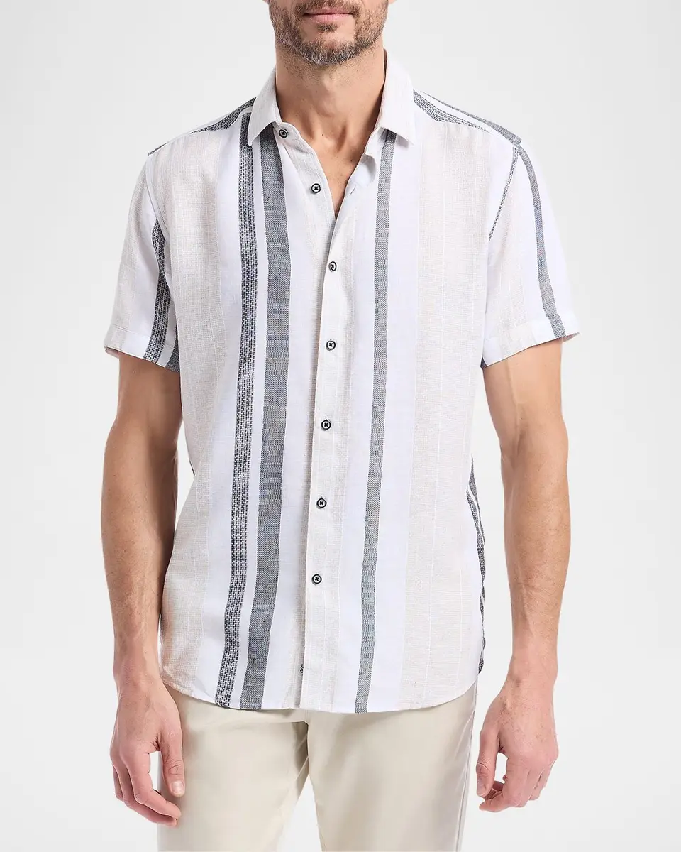 Robert Graham Men's Makai Striped Short-Sleeve Shirt | Thumbnail 4 Robert Graham Men's Makai Striped Short-Sleeve Shirt | Thumbnail 4