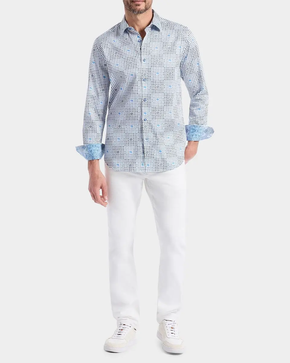 Robert Graham Brentwood Geometric Stretch-Cotton Shirt | Thumbnail 2