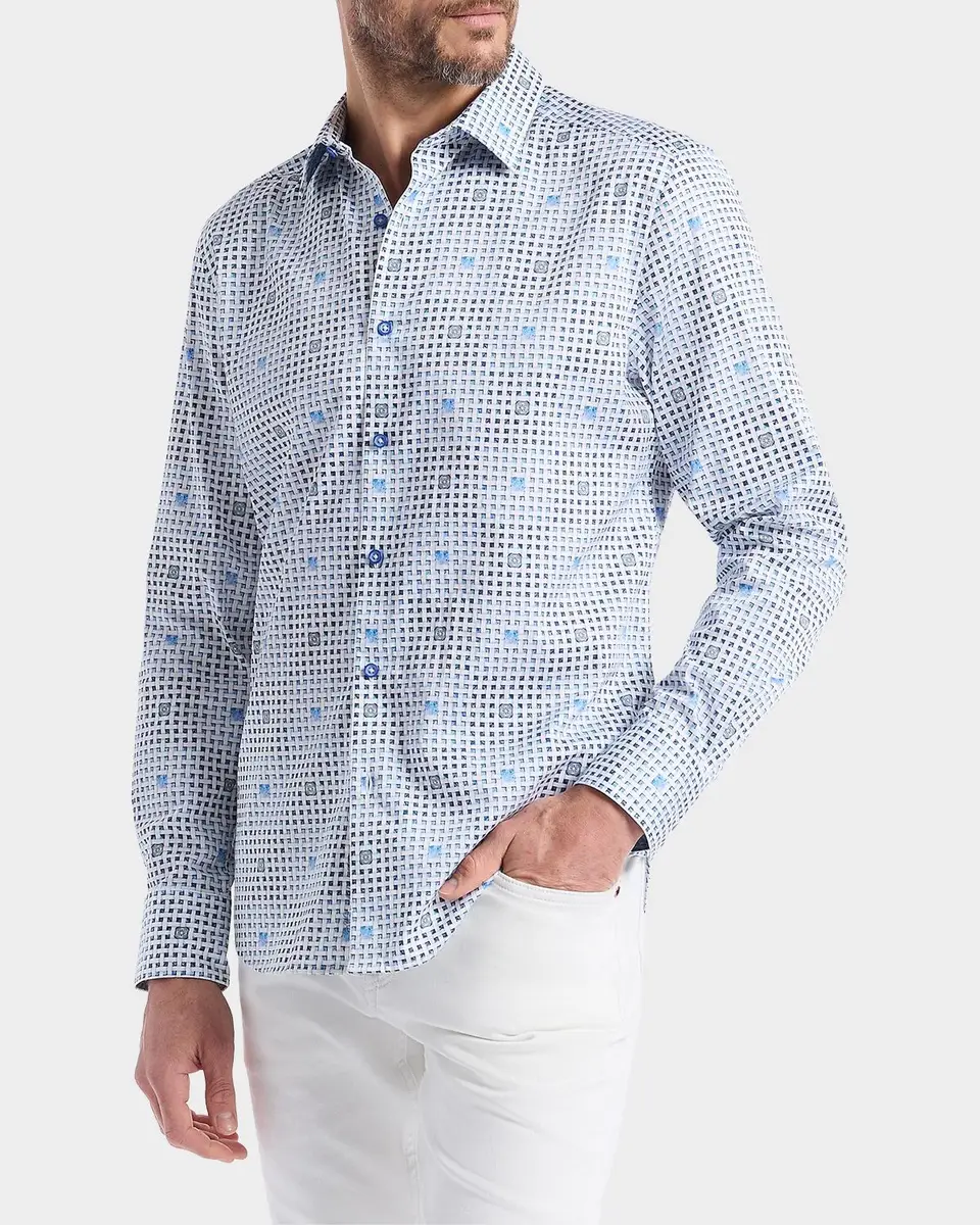 Robert Graham Brentwood Geometric Stretch-Cotton Shirt | Thumbnail 4
