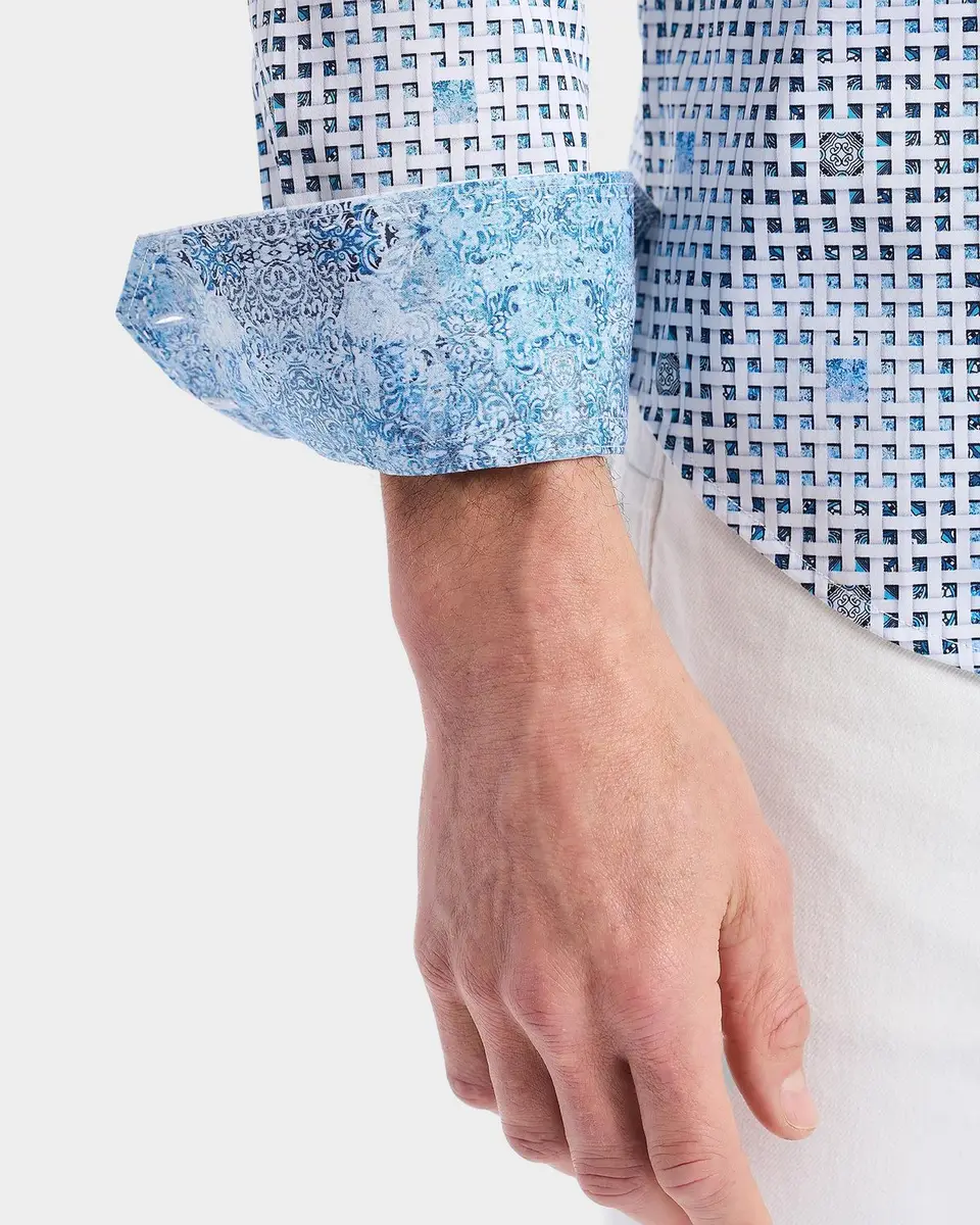 Robert Graham Brentwood Geometric Stretch-Cotton Shirt | Thumbnail 5