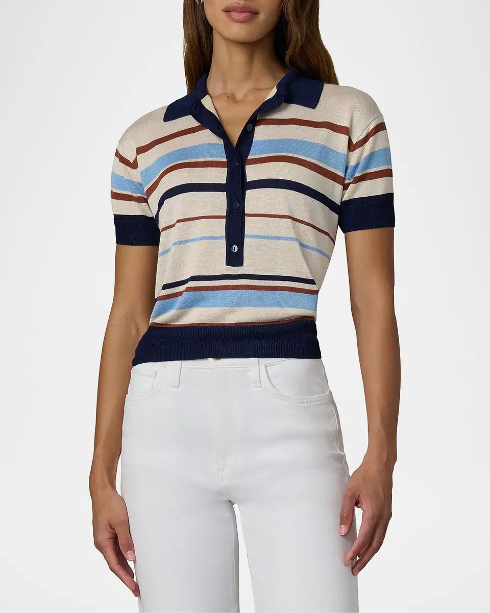 Joe's Jeans The Stella Striped Polo Sweater | Thumbnail 4