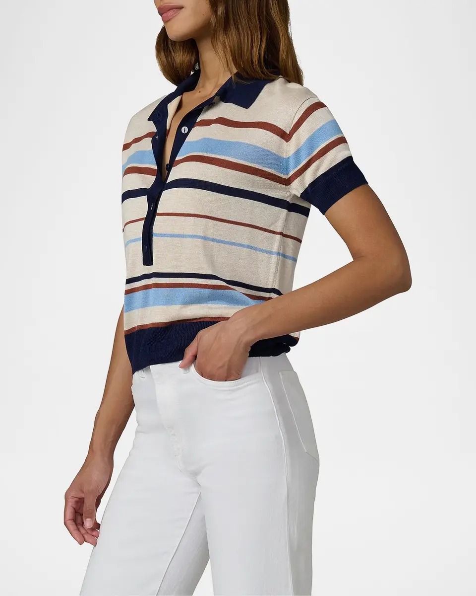 Joe's Jeans The Stella Striped Polo Sweater | Thumbnail 6