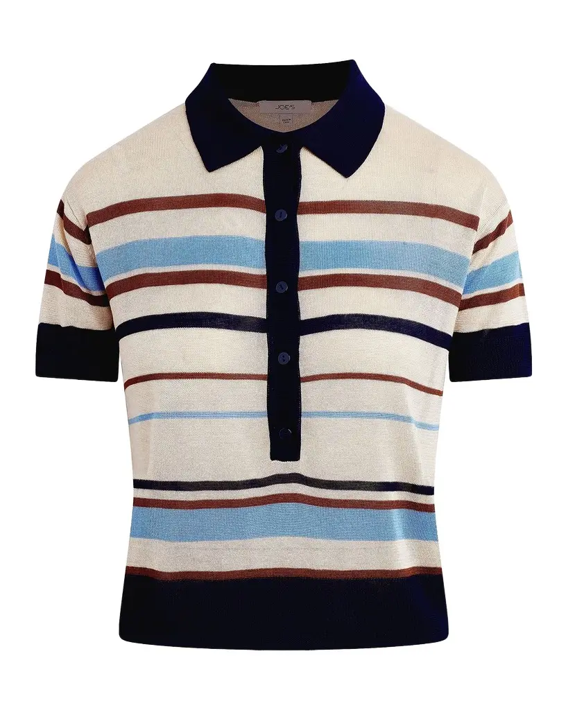 Joe's Jeans The Stella Striped Polo Sweater | Image 1 Joe's Jeans The Stella Striped Polo Sweater | Image 1