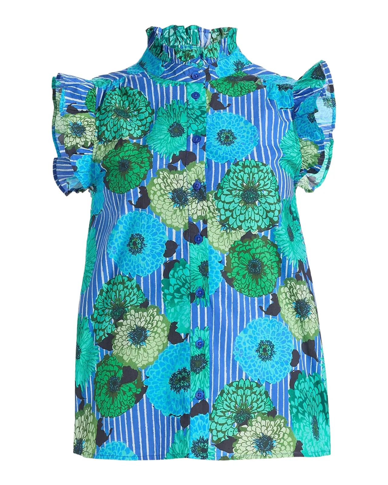 Frida Floral Cotton Poplin Shirt